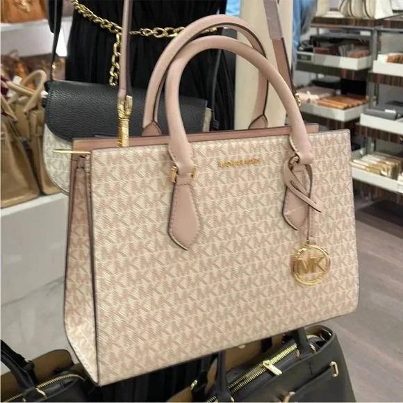 Michael Kors Sheila Medium Center Zip Satchel Bag - Picture 2 of 16